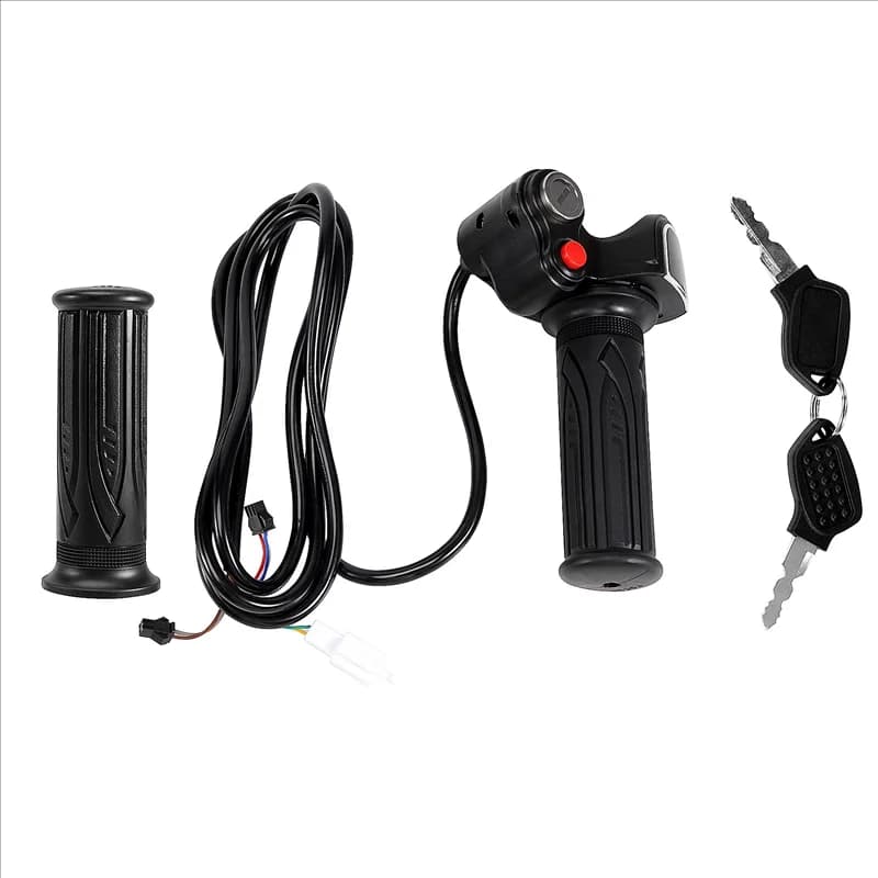 Acceleratore a rotazione con maniglia a gas SYDS con indicatore batteria, interruttore a scatto e blocco/chiave per scooter elettrico, bicicletta, parte MTB