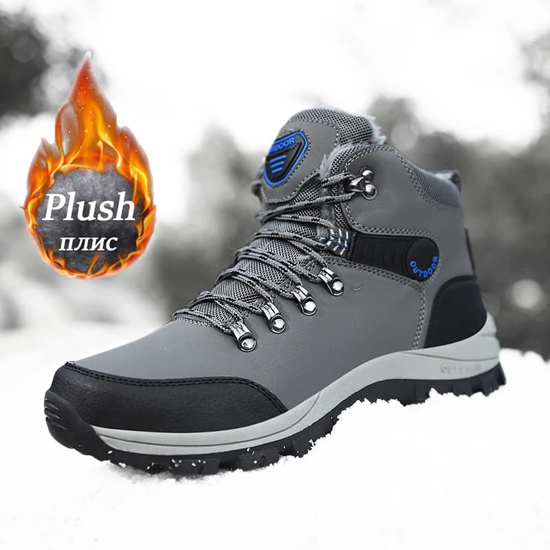 Stivali da neve da uomo 2025 Scarpe da trekking comode e calde invernali Scarpe sportive antiscivolo Scarponi da trekking impermeabili resistenti all'usura