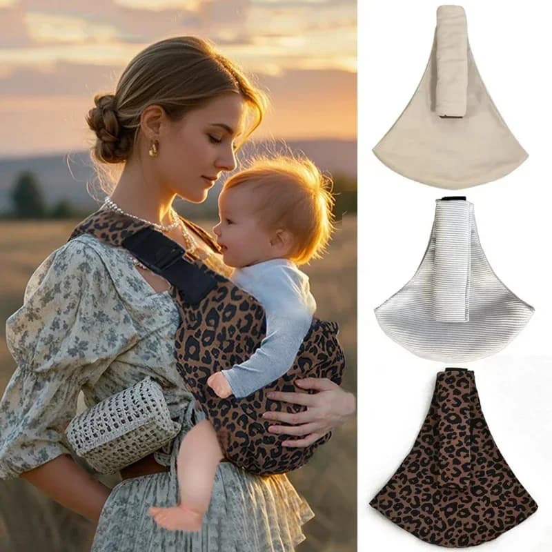 Marsupio di sicurezza per uscire per bambini Semplice modello leopardato Portatile sul davanti Tipo di abbraccio posteriore Sgabello per la vita dell'artefatto del bambino Caldo