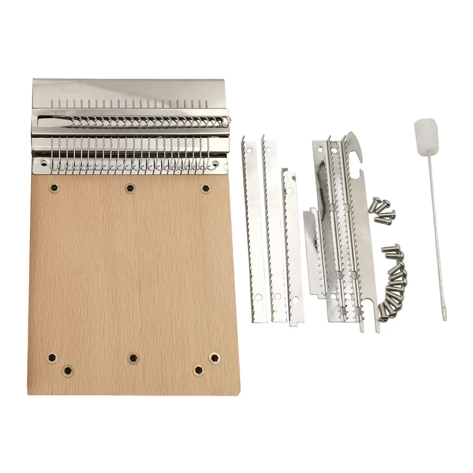 Small Hand DIY Weaving Loom Kit Wooden Metal Frame for Fabric Sock Sewing Machine Home Crafts