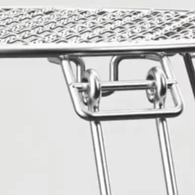 Griglia BBQ Pieghevole in Acciaio Inox per Campeggio, Griglia da Cucina per Esterni con Gambe, Fornello da Esterno e Accessori