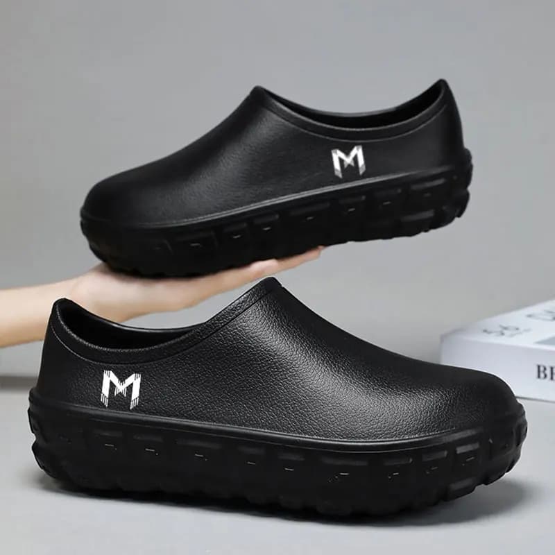Scarpe da Chef per Uomo e Donna, Impermeabili, Antiolio, Antiscivolo, Resistenti all'Usura, Calzature da Lavoro Monofascia per la Protezione sul Lavoro in Cucina