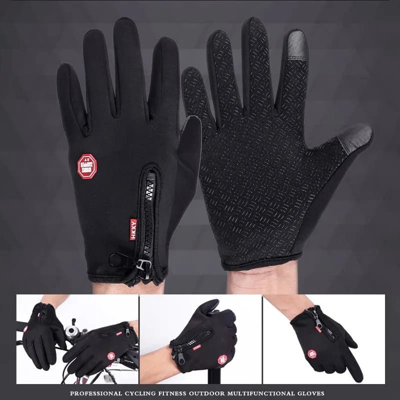 Touchscreen Winter Thermal Gloves for Men Women Windproof Non-Slip Driving Gloves for Motorcycle Bicycle Cold Weather