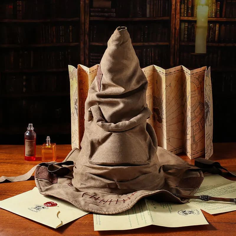 Fashion Film Magic Hat Witch Potters Sketching Hat Halloween Party Punches Leather Men's Hat Accessories for Cosplay Costumes