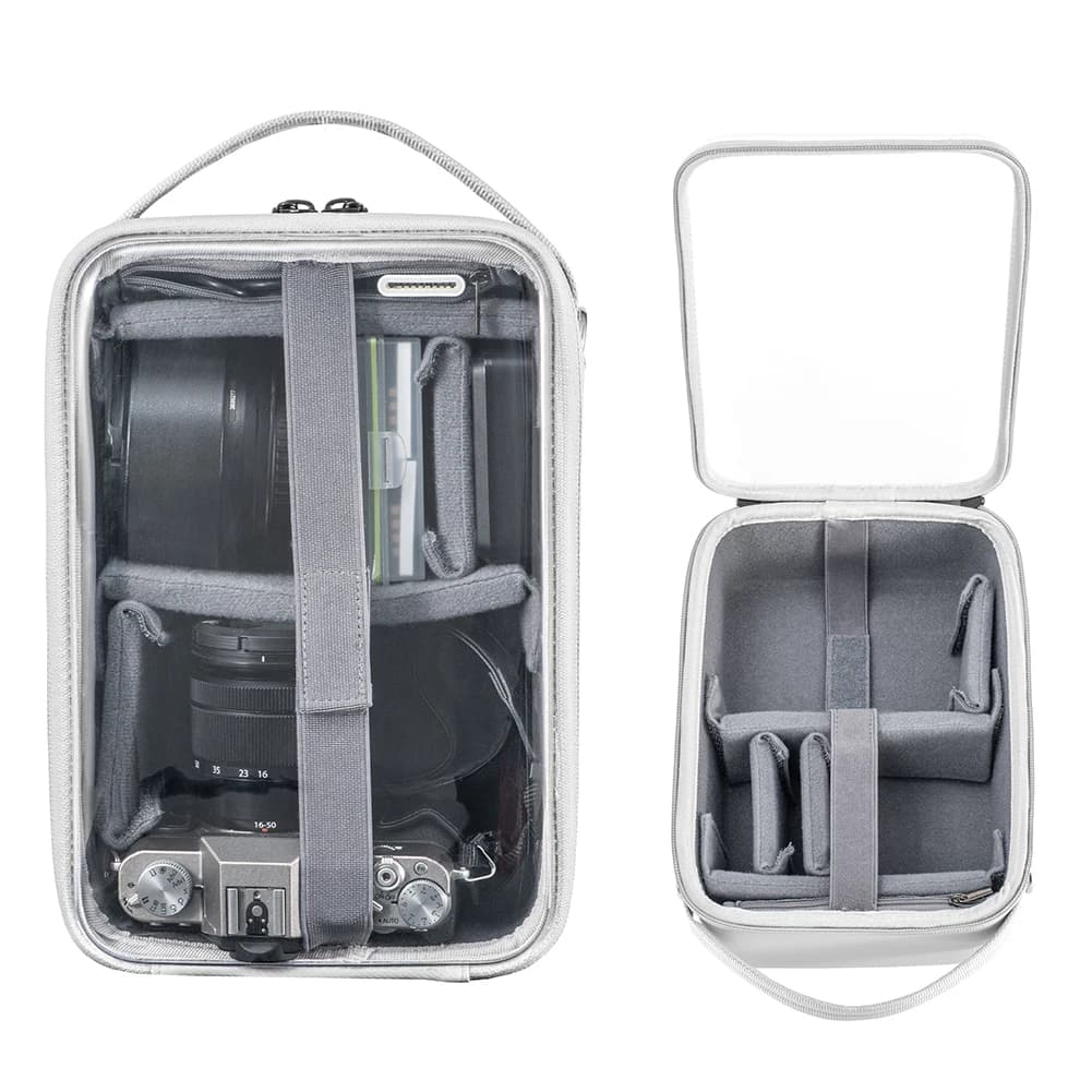 Borsa per Fotocamera Trasparente, Custodia Protettiva Anti-Graffio Multifunzionale, Borsa a Tracolla per Fotocamere Sportive