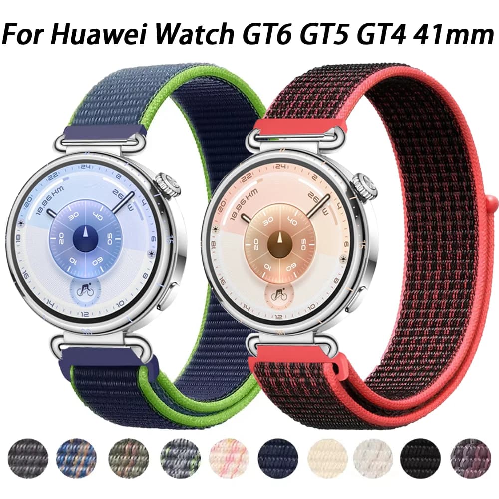 18mm Nylon Loop Strap For Huawei Watch GT6 GT5 GT4 41mm Adjustable bracelet wristband Huawei Watch GT5 Pro 42mm Accessories Belt