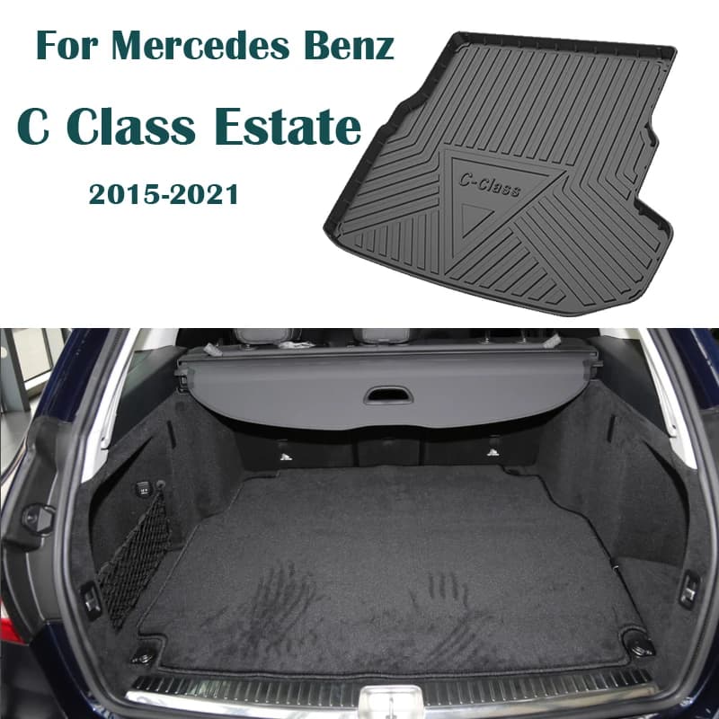 Per Mercedes Benz Classe C Estate 2021 2020 2019 2018-2015 Car Cargo bagagliaio tappetino Boot Liner Vassoio antiscivolo Tappetino Accessori