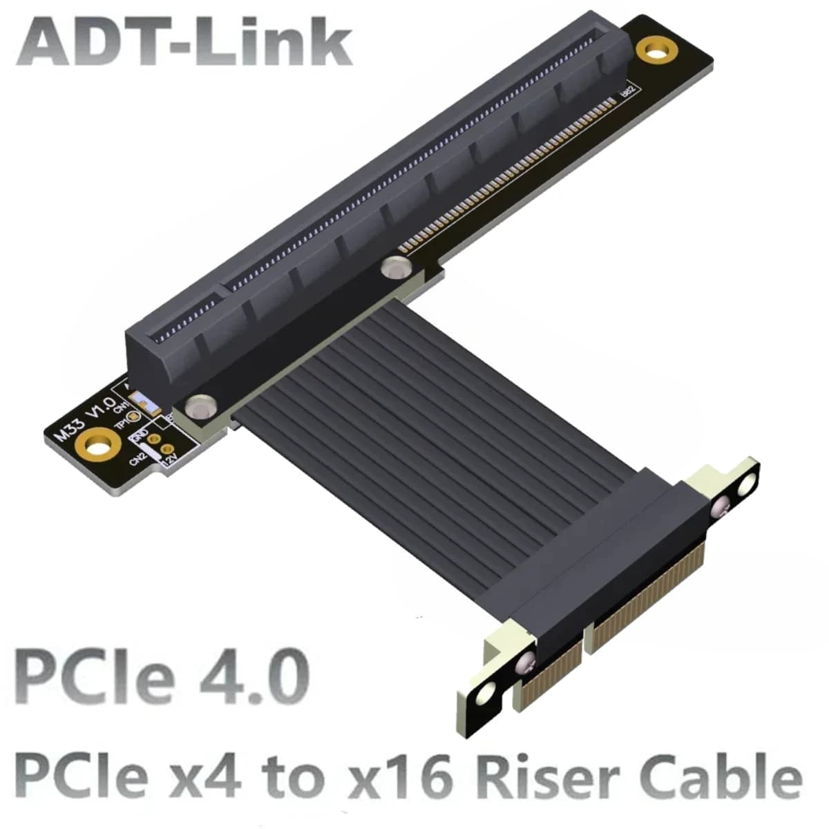 Pci-e 4.0x4 a x16 Riser Jumper Cable per scheda di acquisizione RAID SSD Gigabit LAN schede USB estensione della scheda grafica 90 ° 180 ° 270 ° GPU