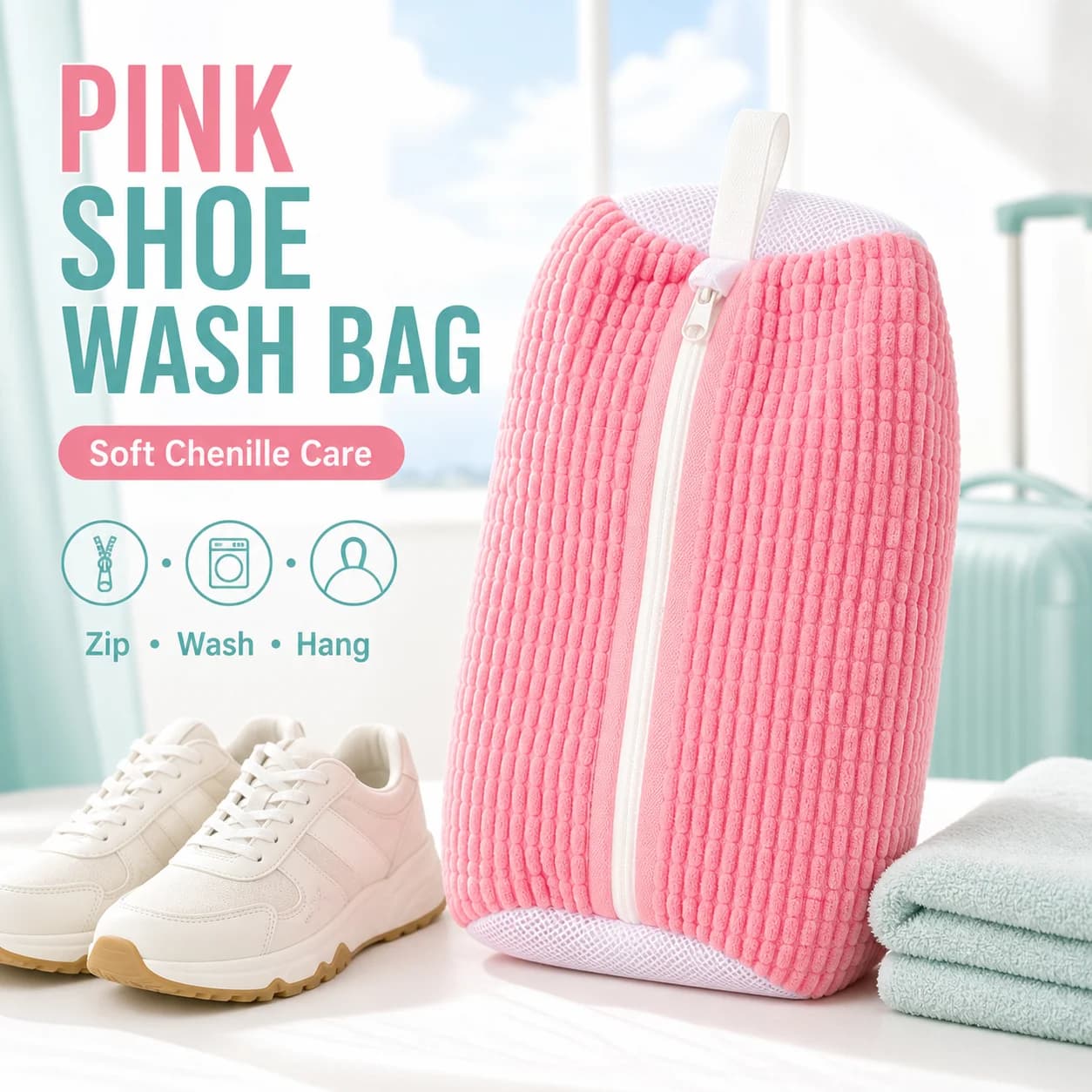 2PCS Shoe Washing Machine Bag Drying Machine, Laundry Shoe Bag Sports Shoe Washing Machine Bag Laundry Bag