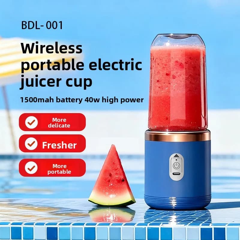 Nuovo Frullatore Portatile Ricaricabile, Mini Frullatore per Succhi di Frutta, Multifunzionale per Studenti e Casa