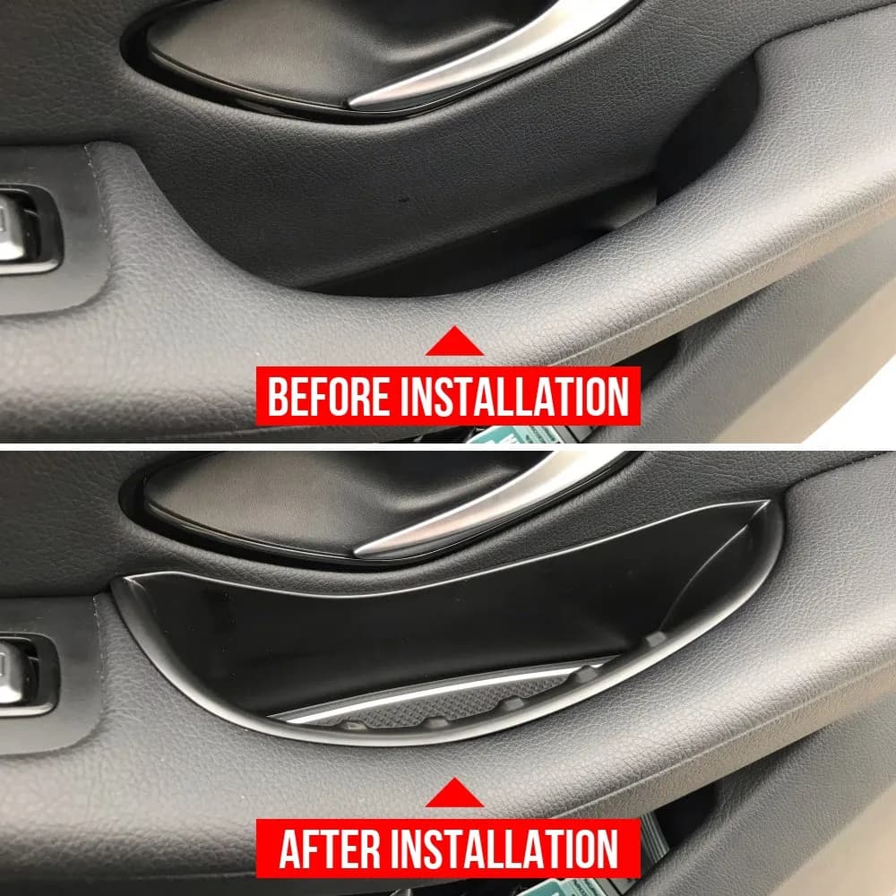 2 pezzi porta anteriore bracciolo scatola di immagazzinaggio contenitore porta per Mercedes Benz Classe C W205 C180 C200 C260 2014 2015