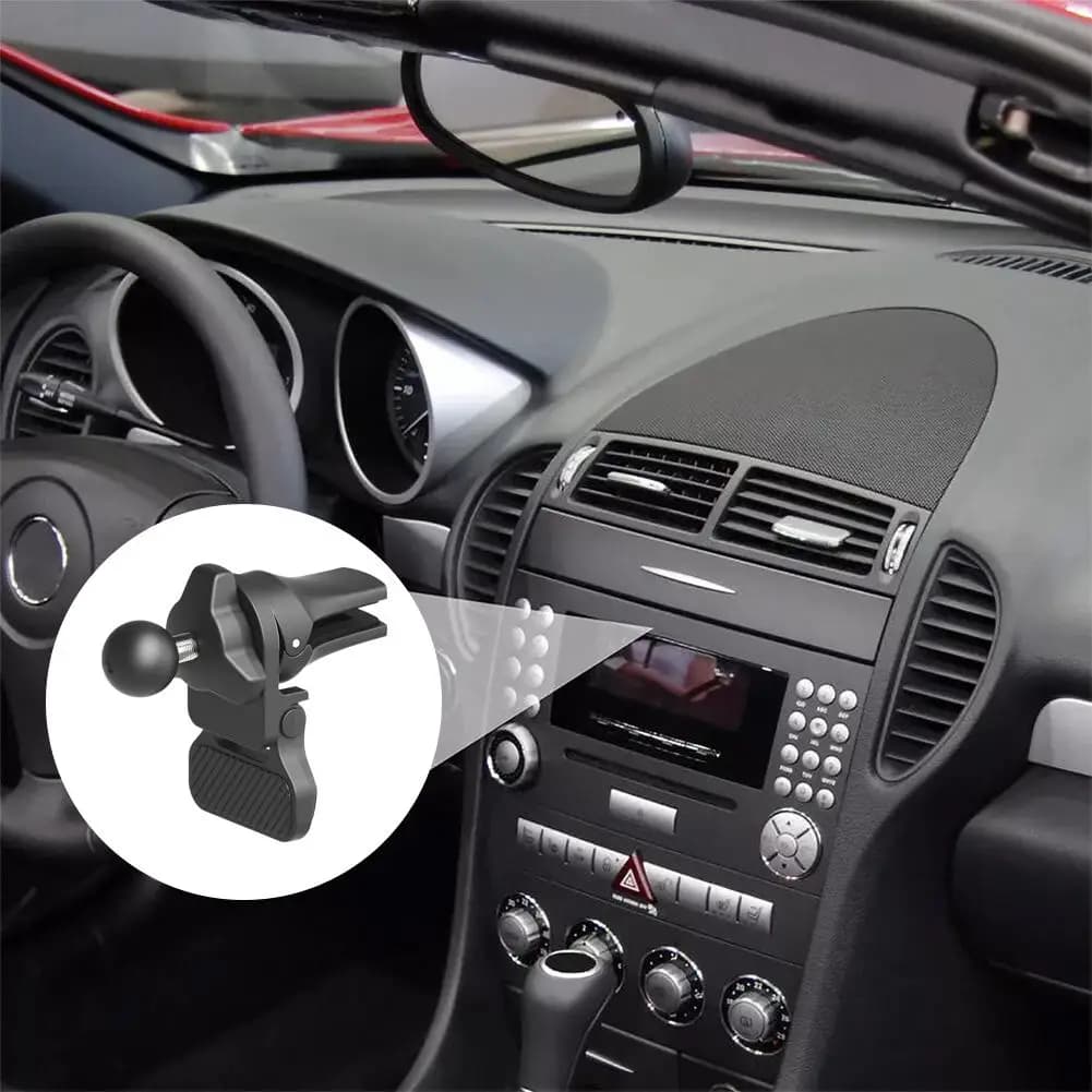 Supporto per telefono per auto 17mm Testa a sfera Supporto per presa d'aria per auto Cellulare GPS Staffe di supporto Accessori per auto ad aria Morsetto Clip di uscita J8F5