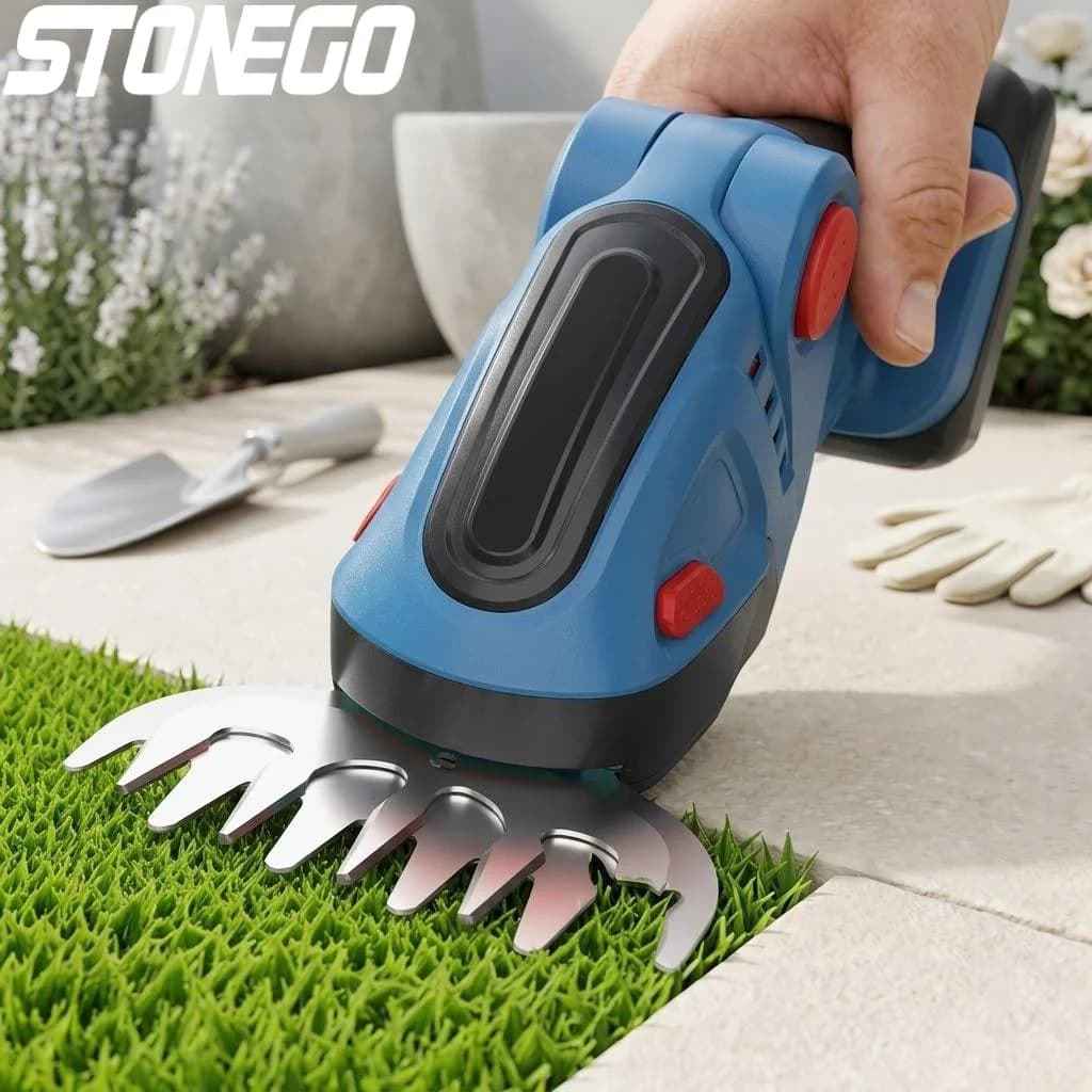24V Cordless 2in1 Lawn Trimmer Handheld Mower Pruning Shears Garden Tool Easy Shrub Maintenance
