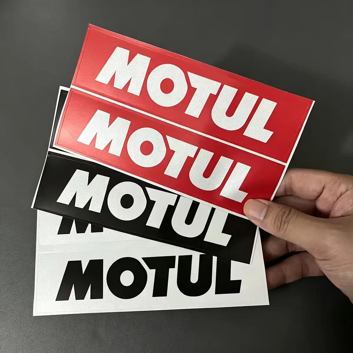 Adesivo Riflettente MOTUL Logo per Serbatoio Moto, Auto, Bici, Casco