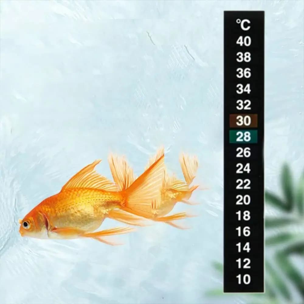 8 pezzi 10 ℃ fino a 40 ℃ Adesivi Sensibili alla Temperatura, Termometro Autoadesivo a Cristalli Liquidi per Acquario, Nero