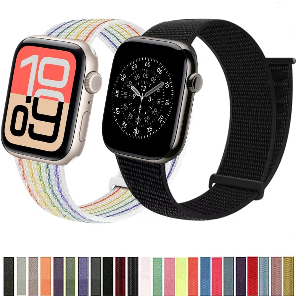 Cinturino in nylon per Apple Watch Ultra 2 3 49mm 11 10 9 8 7 46mm 42mm 45mm 41mm cinturino traspirante iWatch serie 6 5 4 SE 44mm 40mm cintura