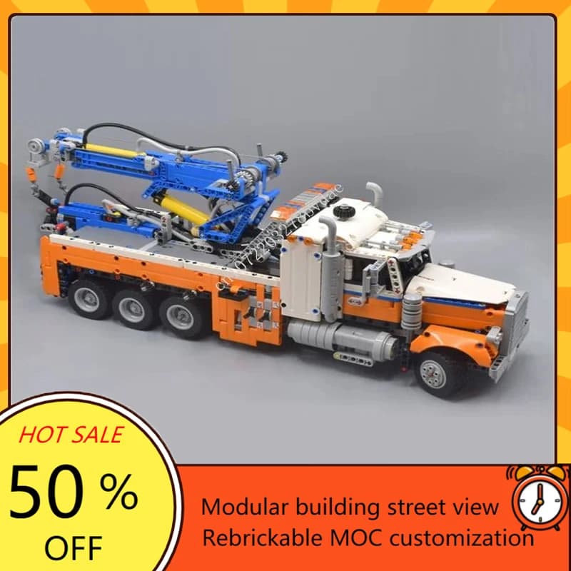 2017 PZ Personalizzato High-Tech MOC Heavy Duty Carro Attrezzi Modello Puzzle Personalizzati Tecnologia Assemblaggio FAI DA TE Giocattoli Di Compleanno Regali Di Natale