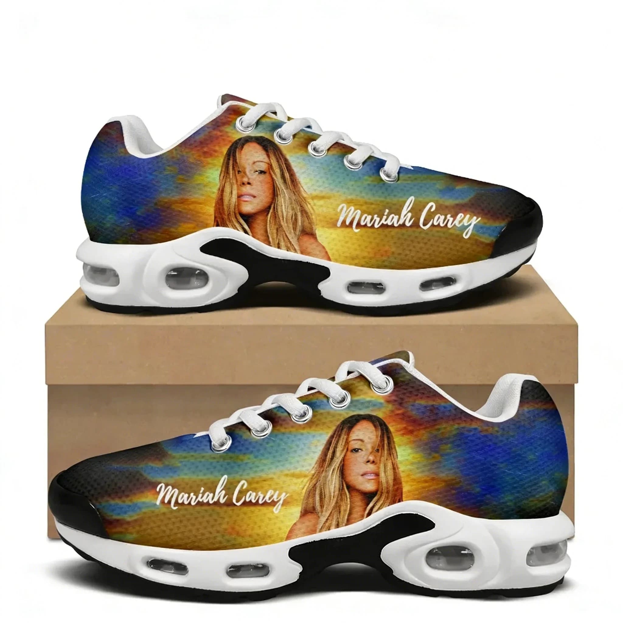 Mariah Carey Air Cushion Sneakers Hip hop Singer Mens Womens Hiking Running Casual Shoes Mountain Climbing Shoes Custom Shoes