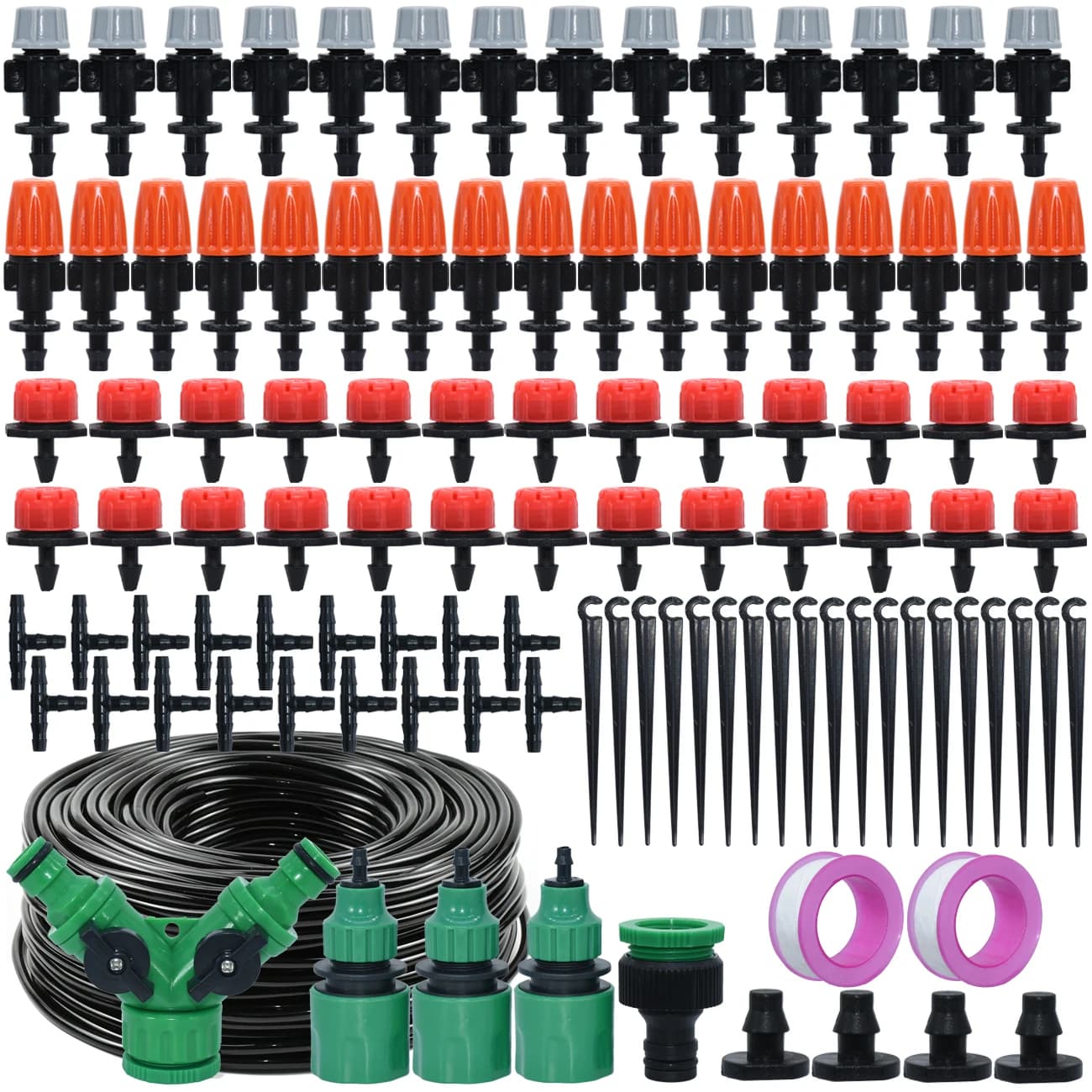 KESLA 5M-30M Ugelli di nebulizzazione Sistema di irrigazione Kit di irrigazione automatica portatile Tubo da giardino Spruzzatore Atomizzatore 4/7mm per vaso Bonsai