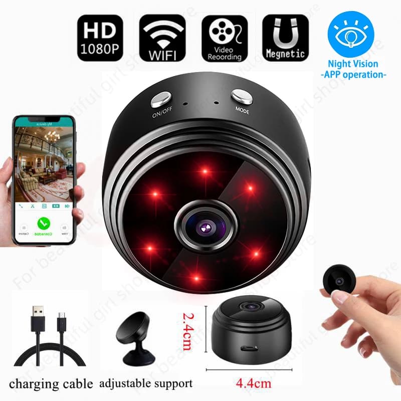 A9 1080P HD Mini telecamera Wifi Smart Home Security Wireless Piccolo CCTV Videocamere IP Visione notturna IR Rilevazione movimento Baby Monitor