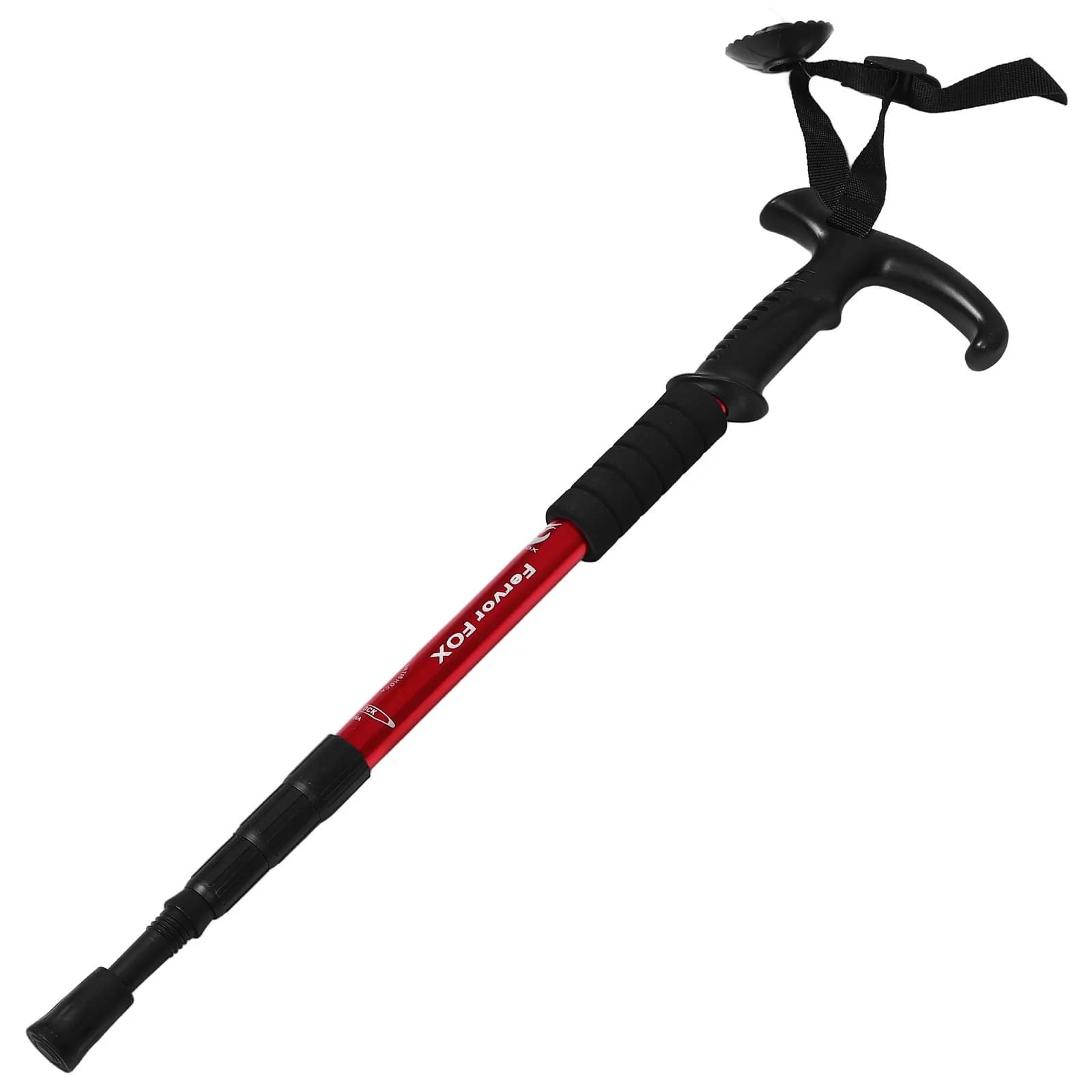 Telescopic Trekking Stick Light to 4 Sections in Aluminium Alloy With Handle Shock Absorber Foldable