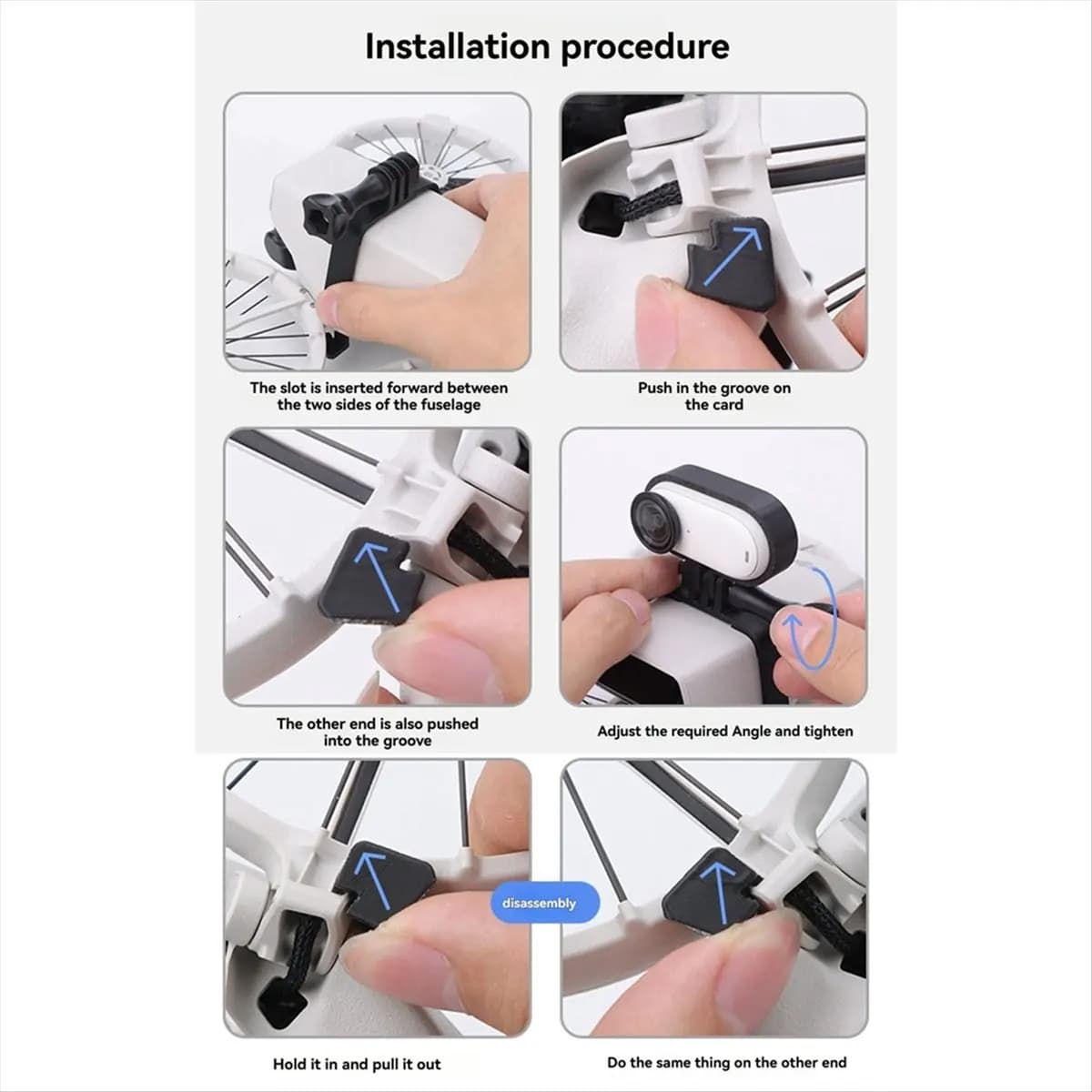 Upper Expansion Bracket for Flip Drone Extension Top Action Expansion Bracket plastic