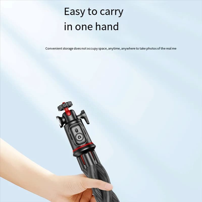 Supporto per treppiede per telefono selfie stick, treppiede per polpo flessibile allungabile per smartphone e fotocamera con telecomando wireless facile da usare-A