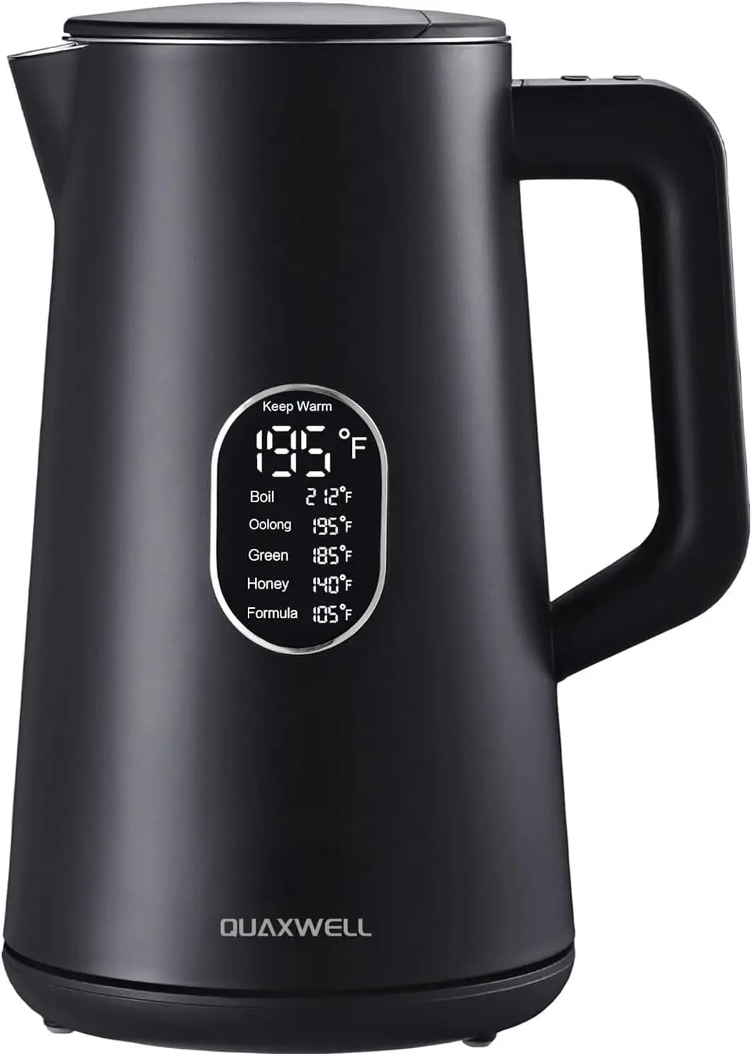 1.5L Stainless Steel Electric Kettle, Quick boiling with LED Display, Cool Touch, Automatic Shutdown and Heat Maintenance