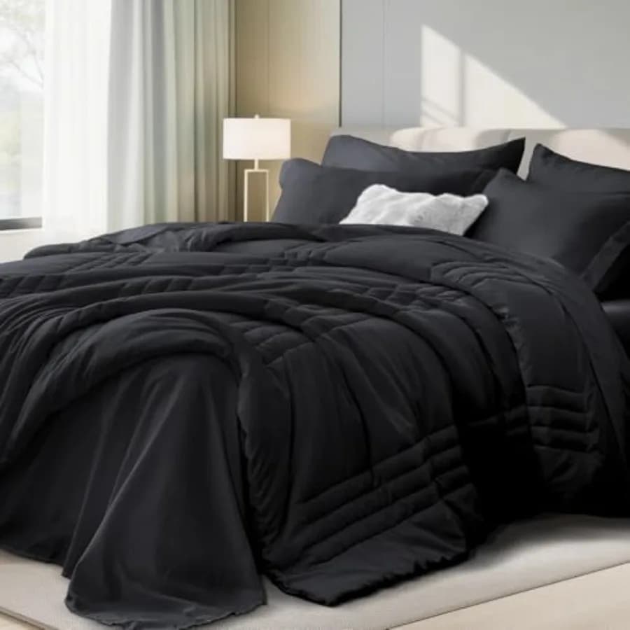 Set Copripiumino - Set Letto Completo 7 Pezzi, Set Biancheria da Letto Morbida per Tutte le Stagioni, Set Copripiumino Premium con Piumino, Lenzuola, Cuscini