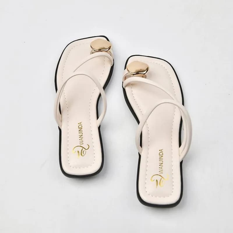 Stylish Womens Open Toe Flat Slides - Slip-On, Solid Color, Ankle Strap, Casual Beach Summer Slide Sandals for Everyday Wear