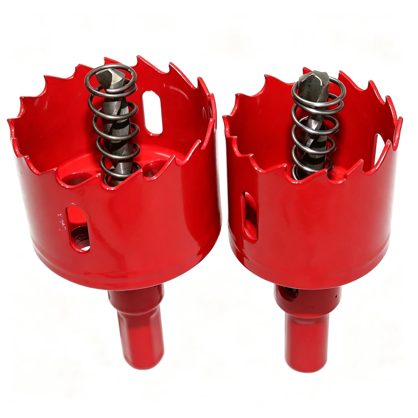 1pc Bi‑Metal Hole Saw Hole Cutter Drill Bit With Spring For Wood Plastic Iron Sheet Gypsum Board Electric Drill Cutting Tool