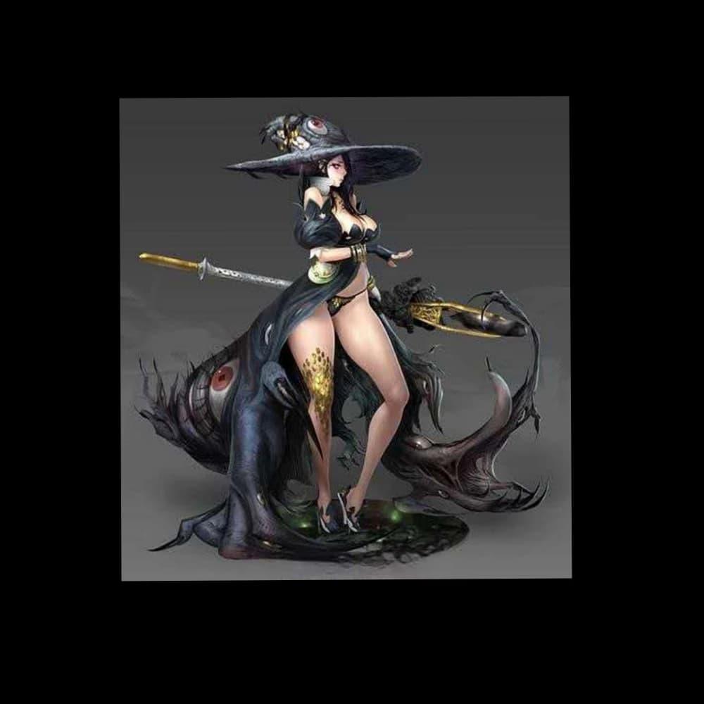 Kit modello in resina 28524 Dead Kingdom Dark Disciple of the Witch - Due sculture non assemblate per modellisti