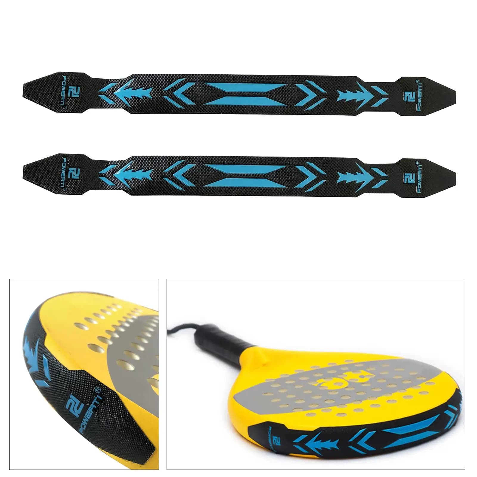 2 piece tennis paddle tape 40 cm Head protection Waterproof beach wall decal