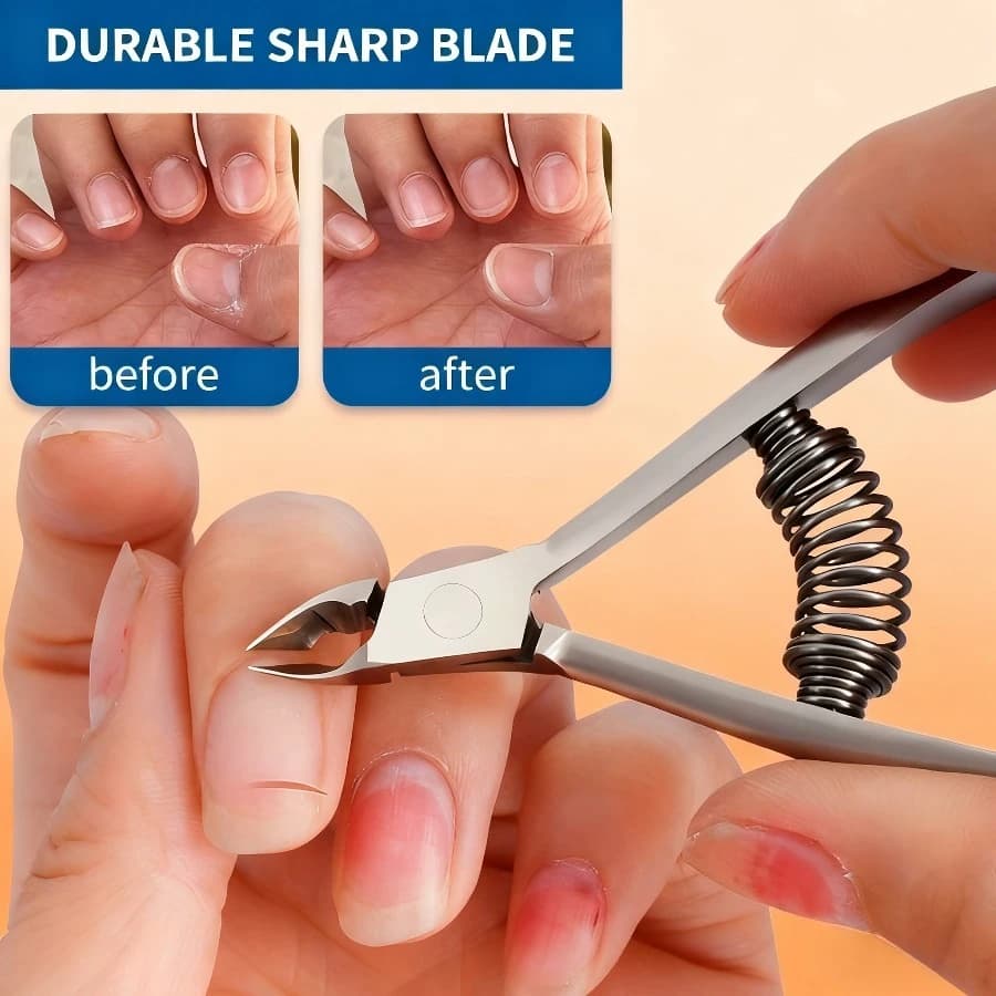 Tagliaunghie professionale con lama affilata, strumenti per nail art, doppie molle per la cura delle unghie, strumenti per pedicure