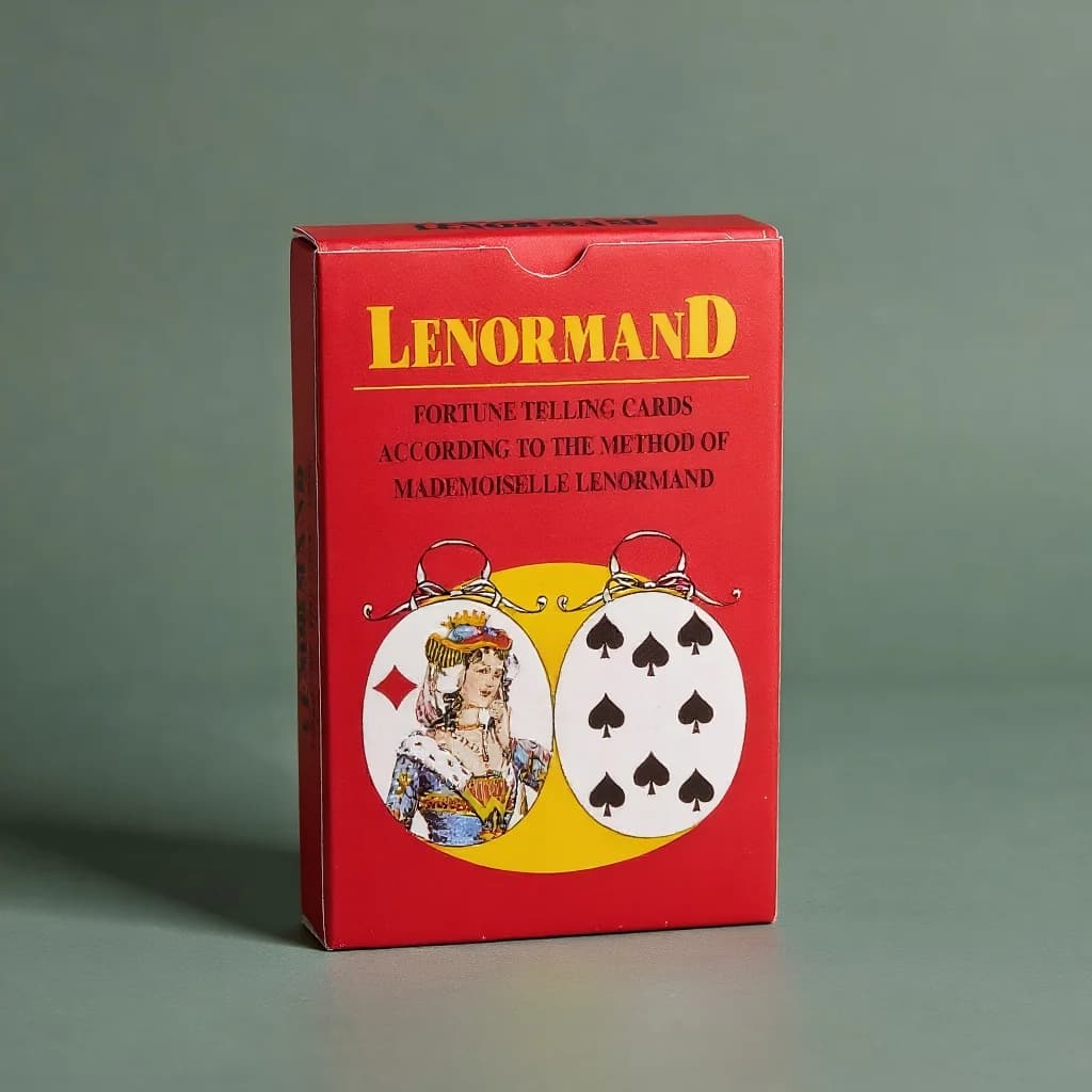 Mlle Lenormand Mazzo 36 carte Conservazione di fortuna esoterica stampata su cartoncino doppio goffrato 350GSM 9*6 cm