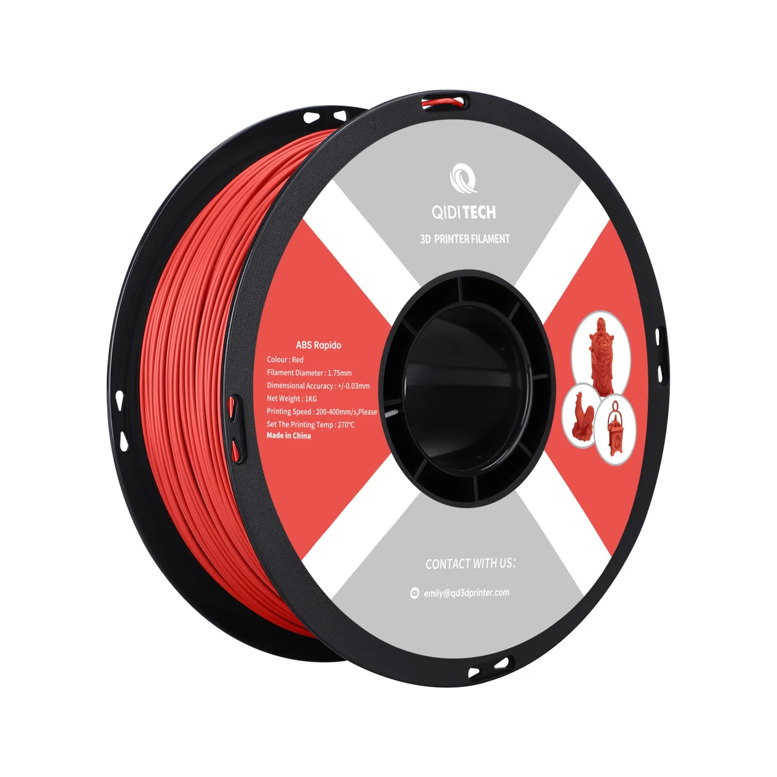 Filamenti per stampanti 3D QIDI TECH PLA / ABS 1,75 mm Bobina da 1 kg Materiale per stampa 3D per stampante 3D