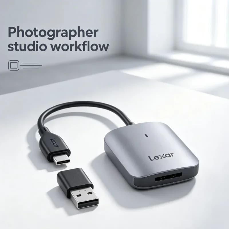 Lexar CFexpress Type A Card Reader for Live Streaming USB 3.2 Gen 2 Type C Memory Card Reader Stable Real-Time CFe A Card Read