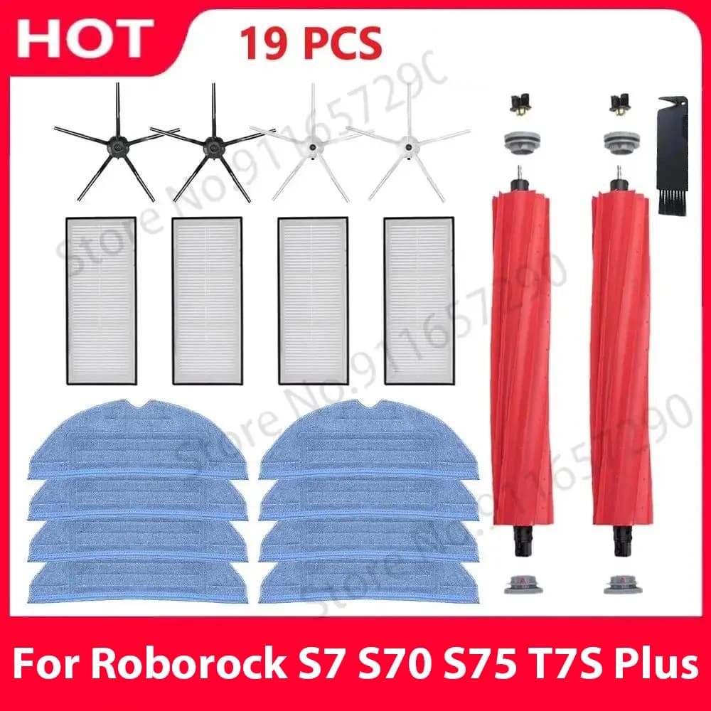 Roborock S7 S70 S75 S7Max S7MaxV T7S Plus Main Brush Hepa Filter Mops Spare Parts Robotic Vacuum Cleaner Accessories