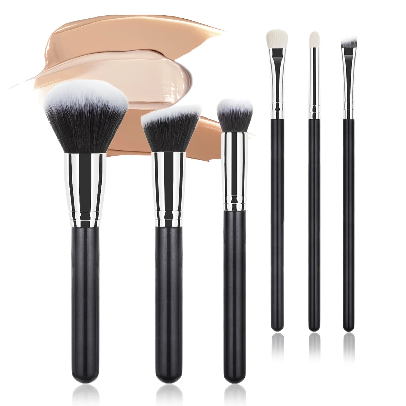 6 brushes for makeup foundation powder loose concealer for fading brush for professional cosmetic tool for beauty makeup