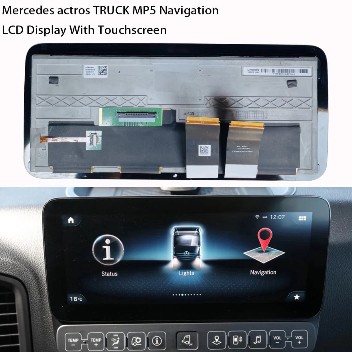 Display LCD da 10.25 pollici con navigazione Touchscreen per Mercedes Benz Actros MP5 TRUCK H-MH riparazione monitor LCD di navigazione DVD per auto