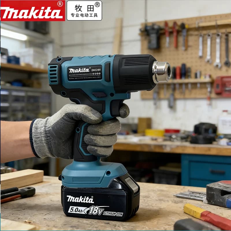 Nuovo DHG181Makita 550 ° Pistola ad aria calda portatile senza fili 18V con controllo della temperatura C con ventilatore termico per saldatura con display a LED