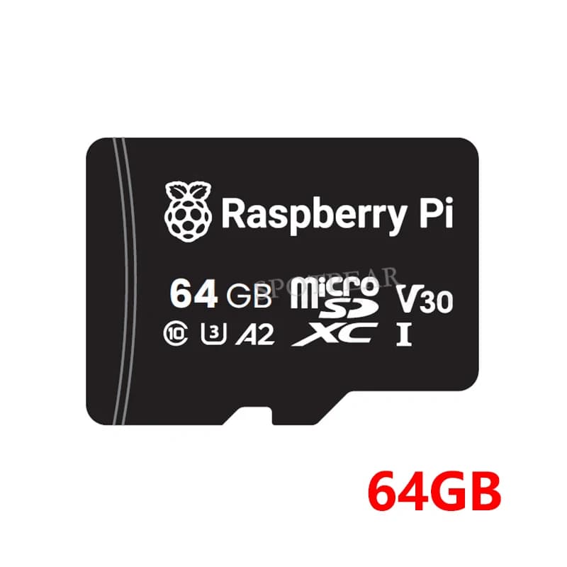 Scheda SD TF originale ufficiale Raspberry Pi da 32 GB/64 GB progettata da Raspberry Pi Speed Class: C10, U3, V30, A2 per Raspberry Pi