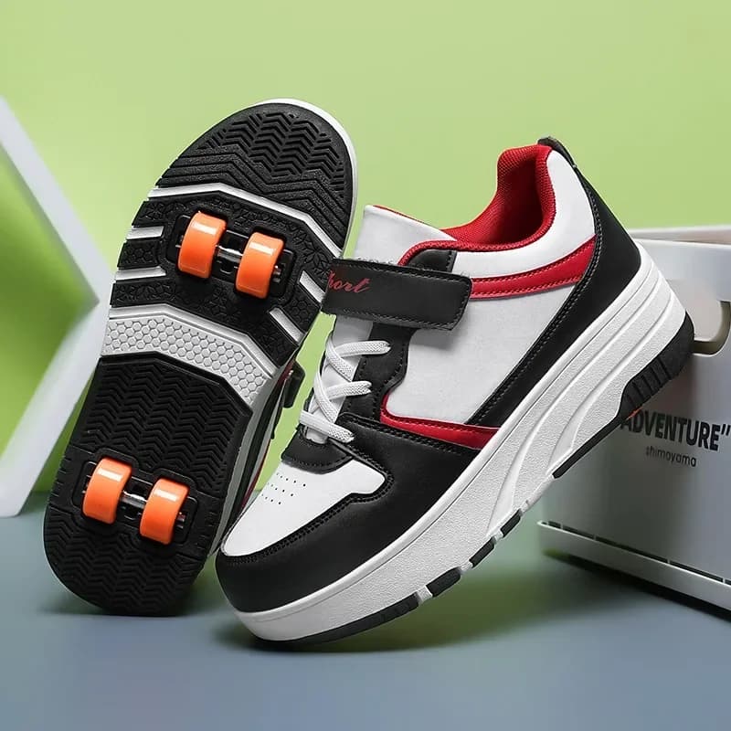 Nuove Scarpe da Pattinaggio a Rotelle 2026 per Uomo Donna Bambino con Ruote Rimovibili e Deformabili, Scarpe da Pattinaggio in Linea e su Ghiaccio