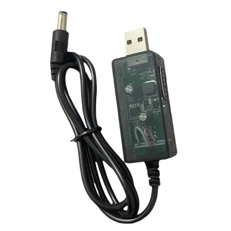 Cavo USB a DC12V, convertitore da USB 5V a DC12V 1.5A per la ricarica di router, rivestimento in PVC, connettori DC5.5x2.1mm