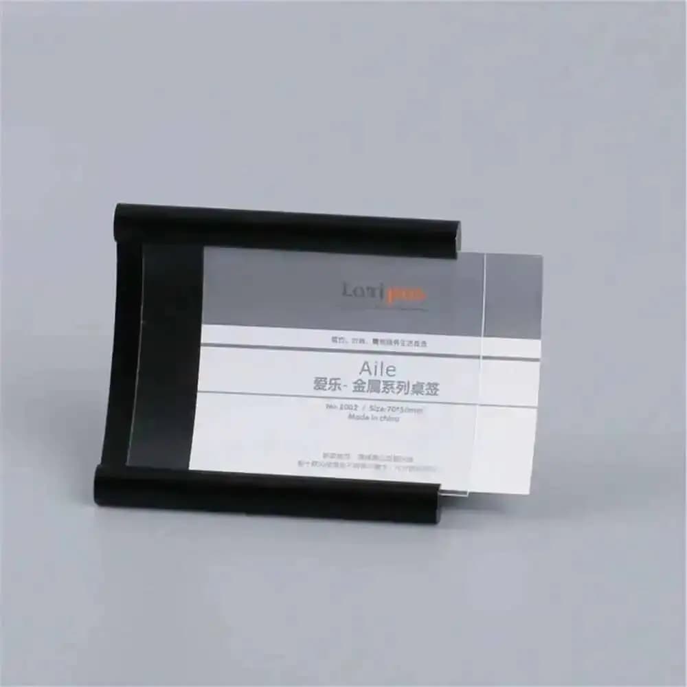 Etichetta da scrivania porta cartello in metallo da 5 pezzi 5 * 7 cm / 8 * 12 cm Cornice per menu ristorante