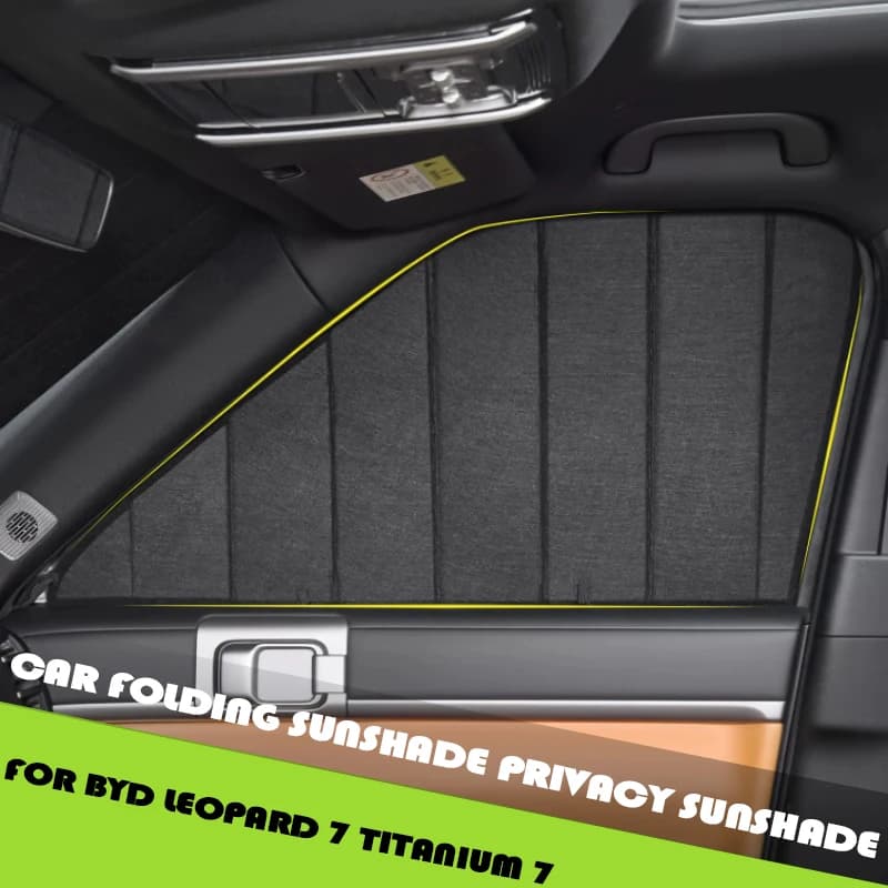 Car Folding Sunshade Privacy Sunshade Fit for BYD Leopard 7 Titanium 7 Modified Aluminum Foil Material Sunscreen Curtain