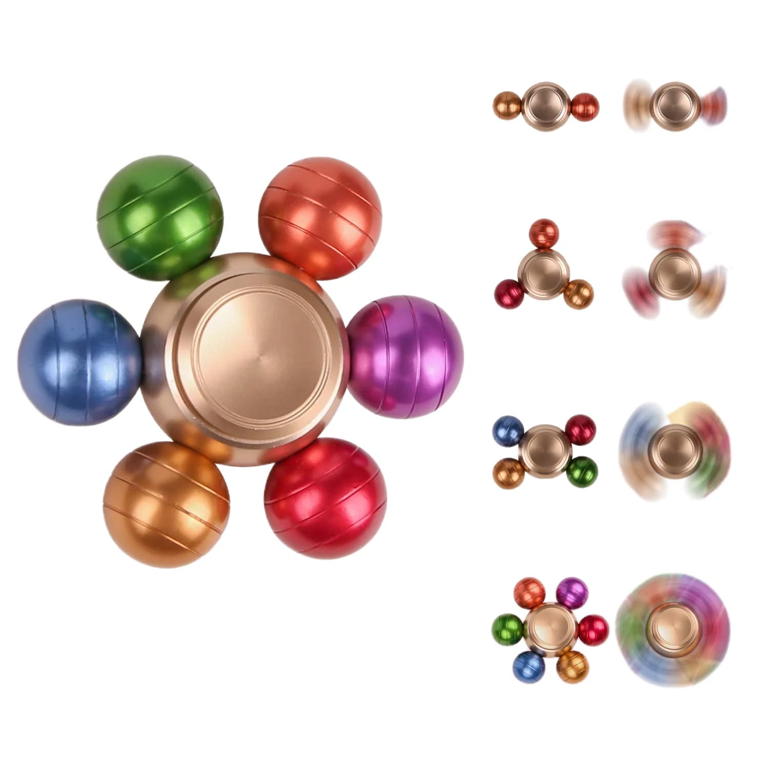 Arcobaleno Metallo Fidget Spinner Punta delle dita Giroscopio Decompressione Anti Ansia ADHD Giocattoli per bambini Adulto Juguetes Ansiedad Y Estrés