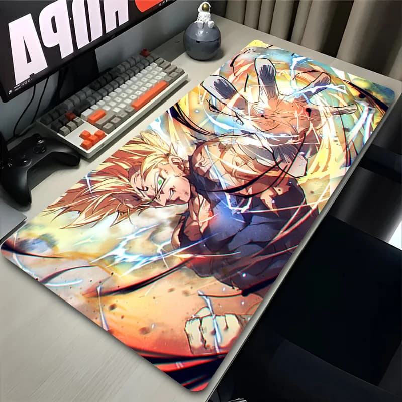 Tappetini per mouse grandi, tappetini per tastiera da gioco, accessori da gaming anime, tappetino esteso grande, tappetino da tavolo DBZ Dragon Ball, tappetini per mouse anime di tendenza.