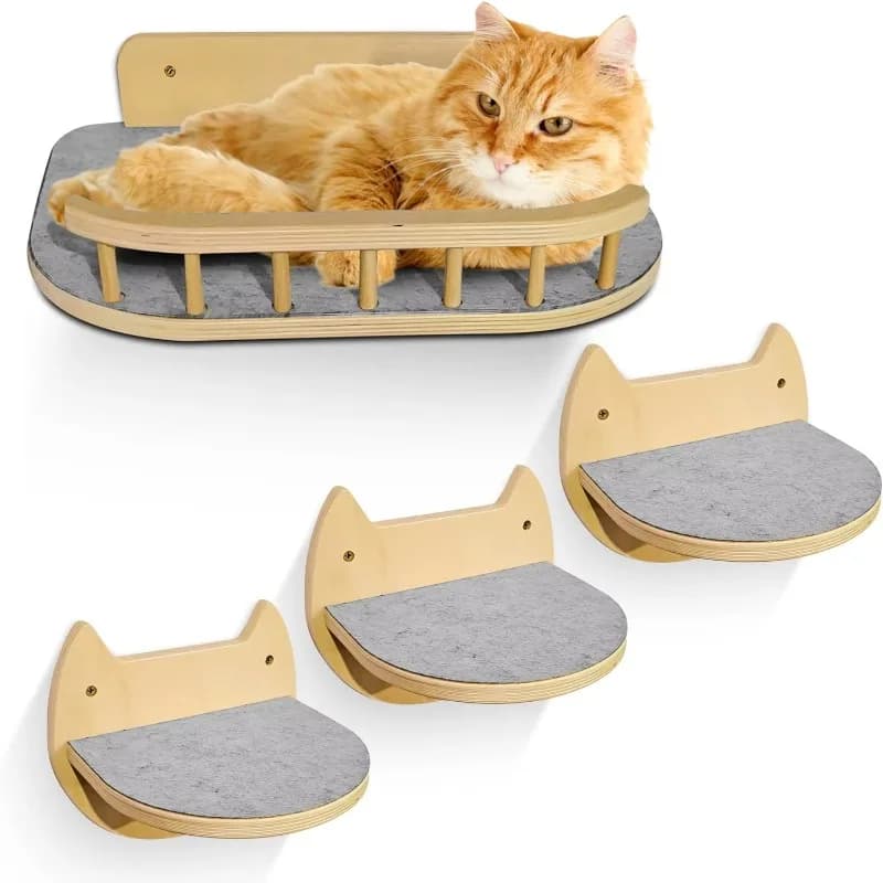 Struttura da arrampicata Scale a quattro gradini Tiragraffi Letto Casa nascosta Scoreggia per gatti Albero per gatti per interni Torre per animali domestici