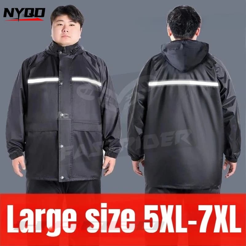 Impermeabile per Moto Taglie Grandi 5XL 6XL 7XL, Completo Impermeabile Extra Large per Moto con Giacca e Pantaloni